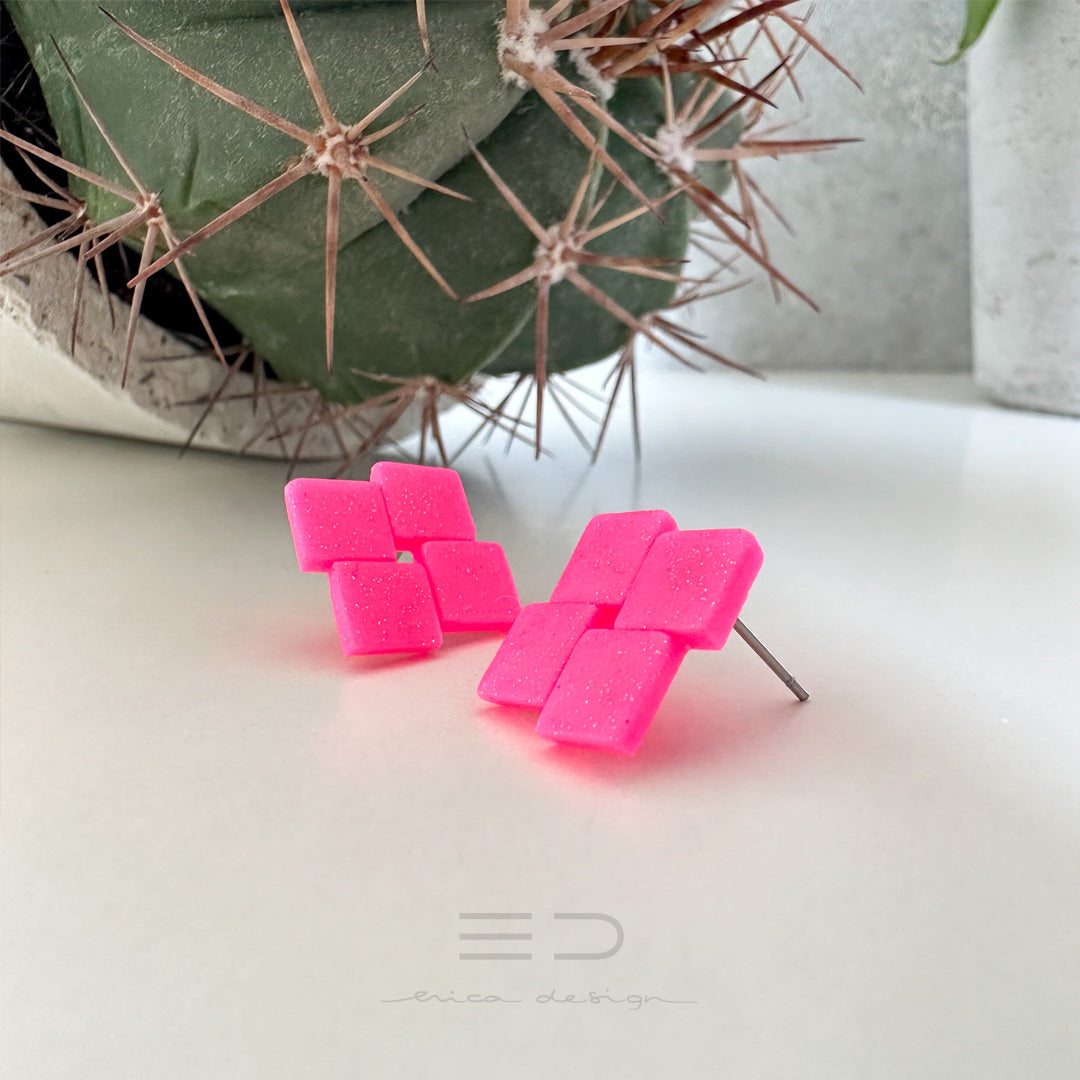Náušnice Quattro | neon
