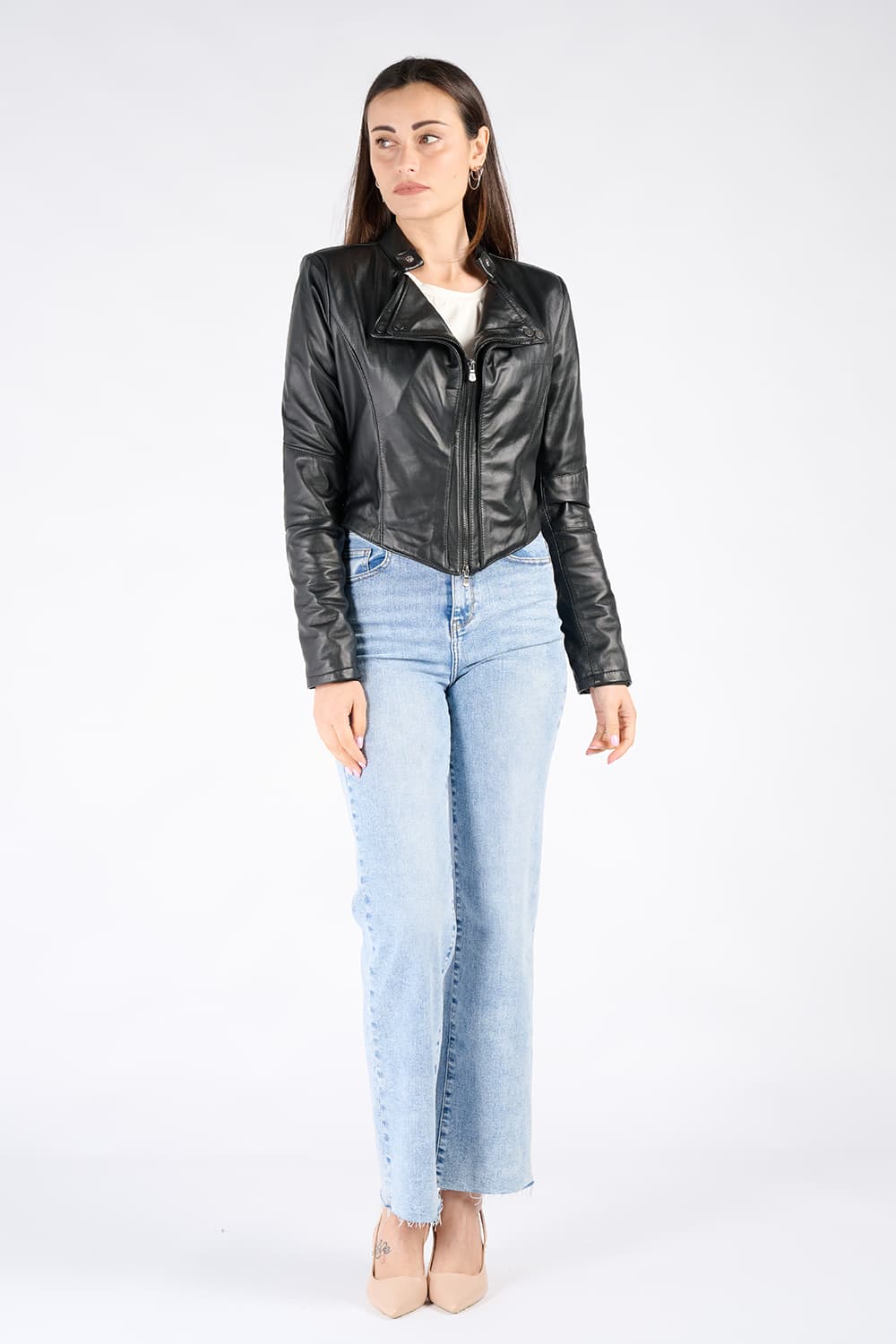 Rebe giacca donna 100% vera pelle Made in Italy- Barone Firenze 