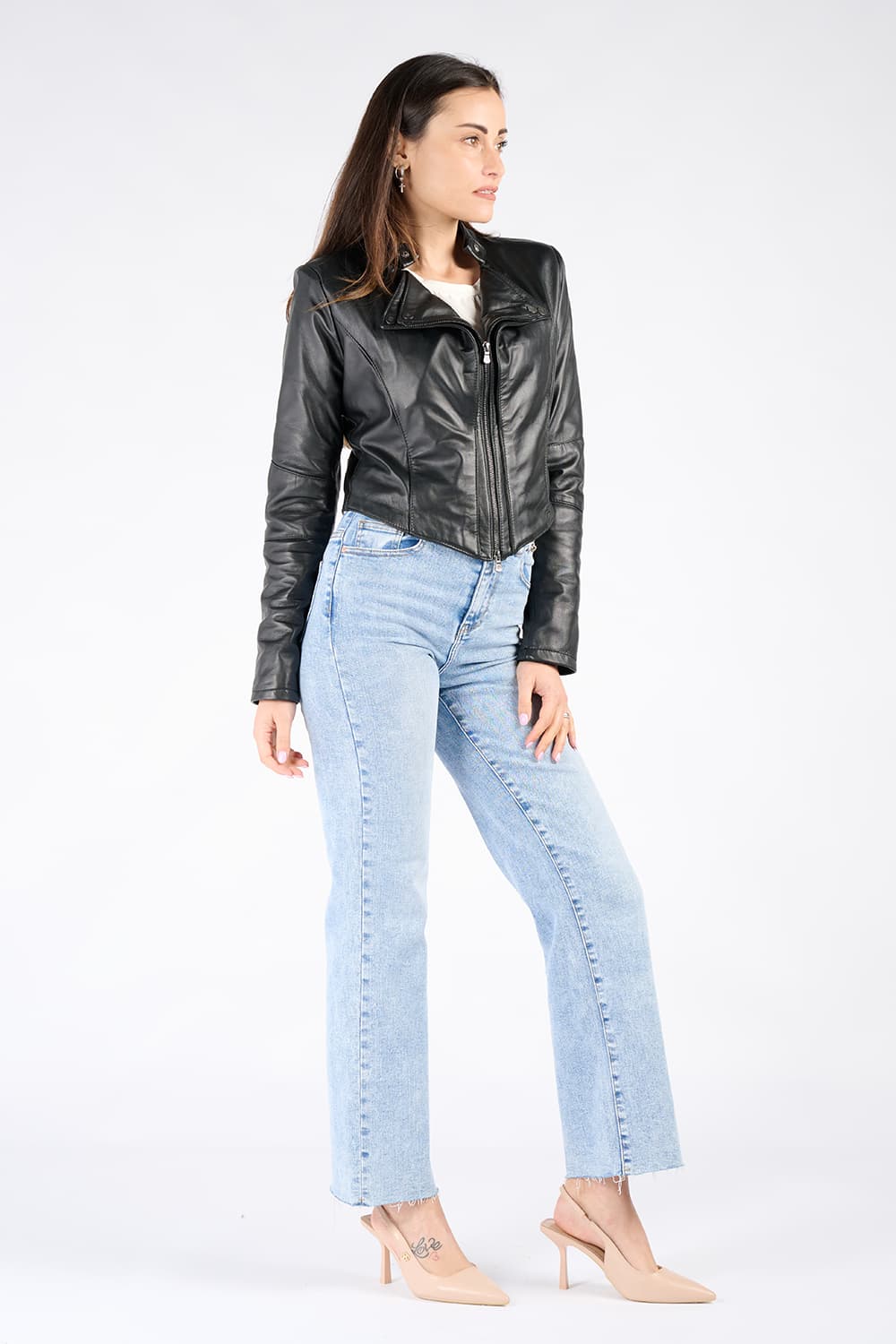 Rebe giacca donna 100% vera pelle Made in Italy- Barone Firenze 