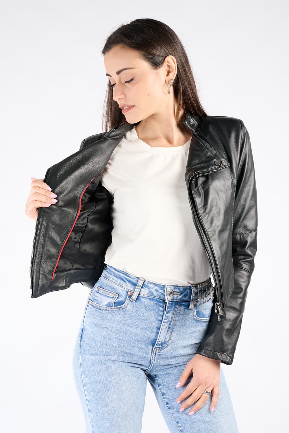 Rebe giacca donna 100% vera pelle Made in Italy- Barone Firenze 