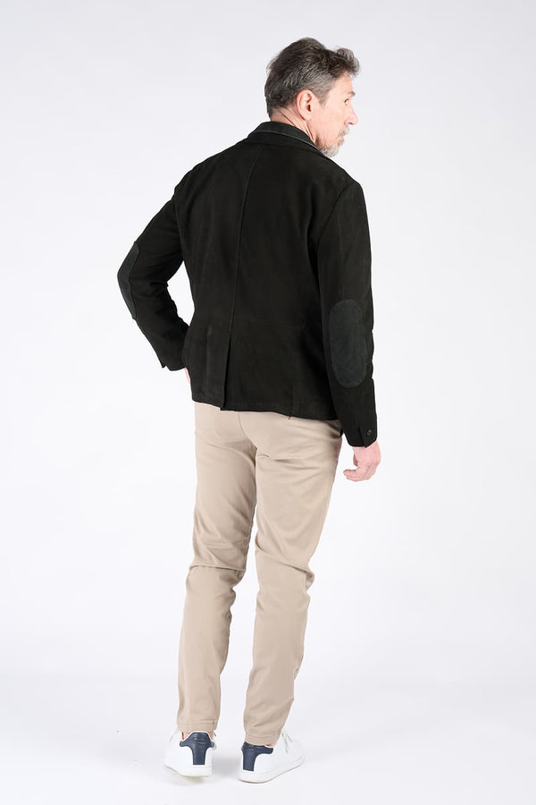 Giacca Renga nera 100% vera pelle Made in Italy - Barone Firenze