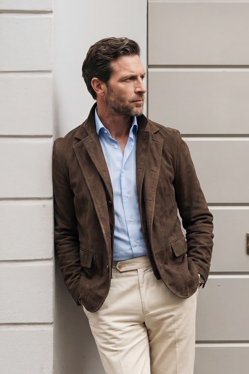 Renga Nabuk tdm giacca uomo 100% vera pelle Made in Italy - Barone Firenze