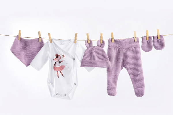 4-piece newborn set - Waffle - Little Mouse