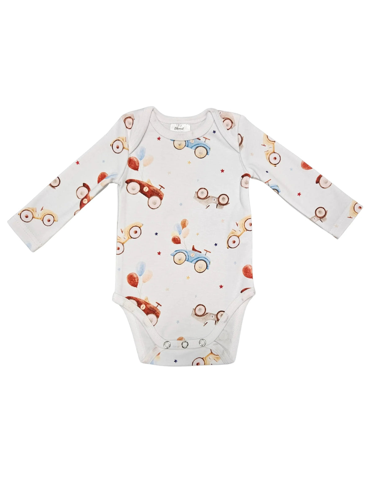Long Sleeve Bodysuit - Retro Vehicles