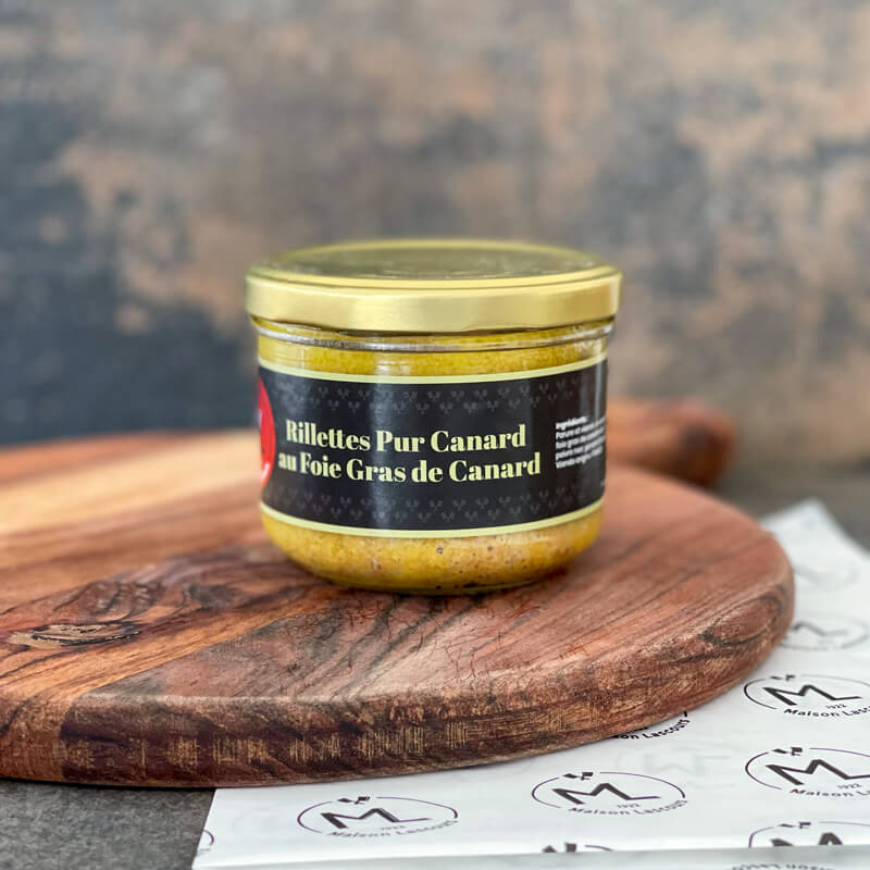 Rillettes de canard au foie gras de canard