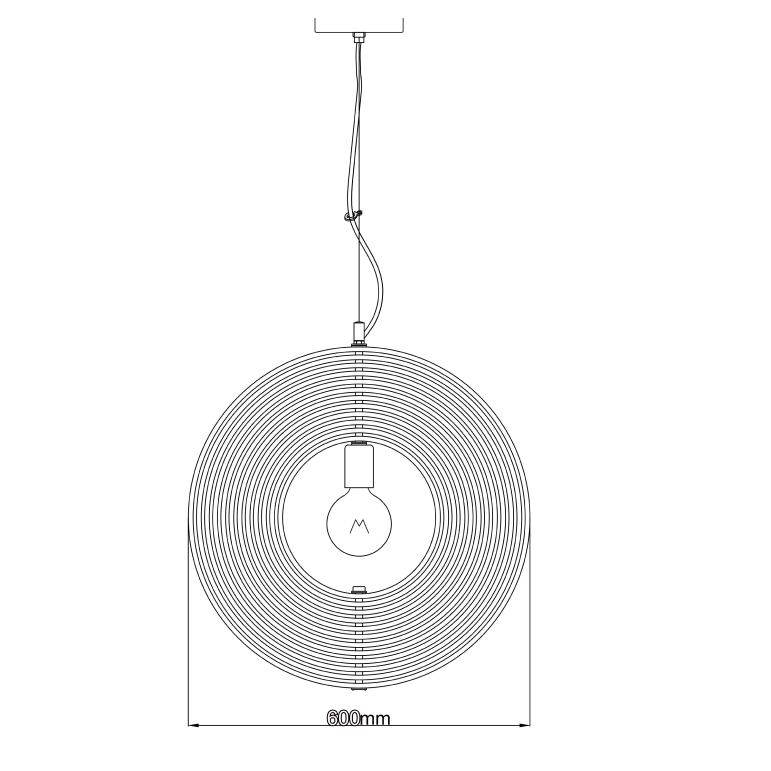 Deze crème hanglamp van 60 cm geeft een warme en moderne uitstraling aan elke ruimte. Perfect voor boven de eettafel.