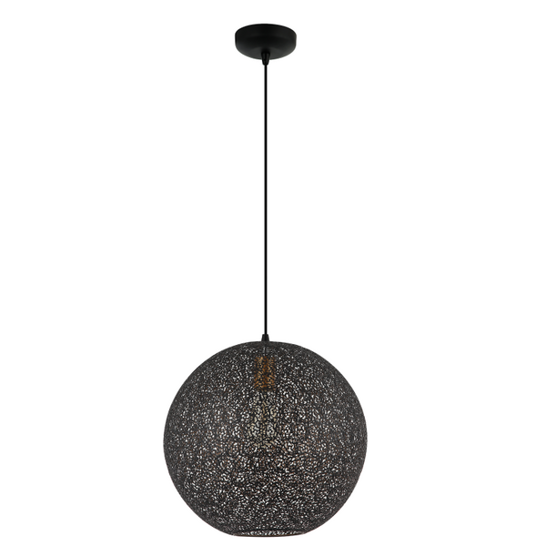 De Rolo hanglamp in zwart biedt een moderne uitstraling.