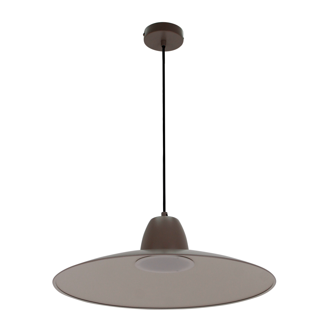Detail van de taupe Mantua hanglamp, perfect voor een industriële uitstraling. Voeg een warme sfeer toe aan je interieur.