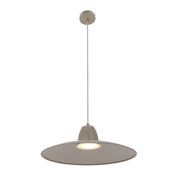 Deze hanglamp in crème heeft een robuuste industriële uitstraling. Perfect voor sfeervolle verlichting boven de eettafel.