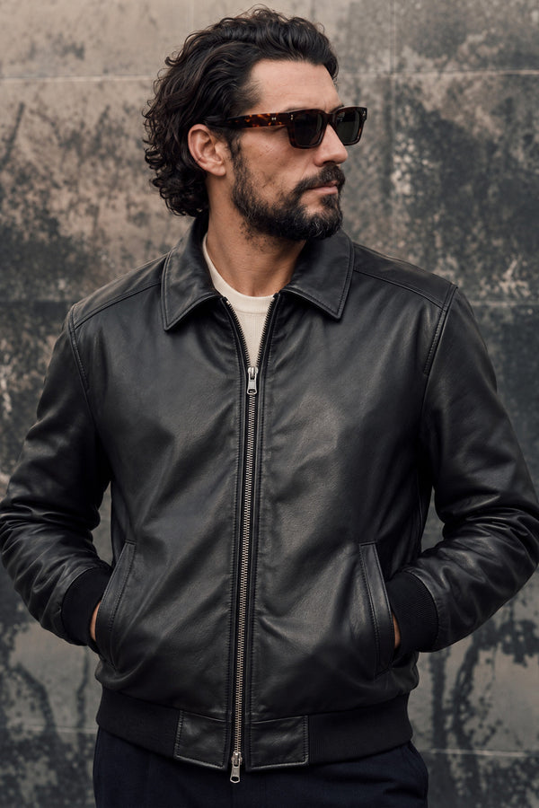 Romeo Bomber uomo 100% vera pelle Made in Italy - Barone Firenze