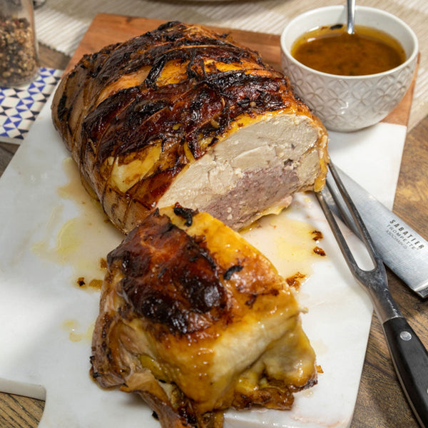 Stuffed Capon Roast with Morels