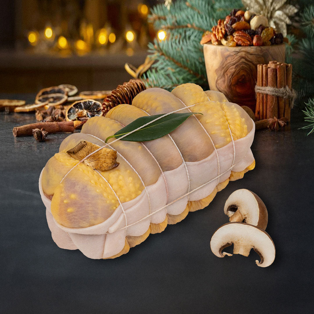 Stuffed Capon Roast with Forest Mushrooms