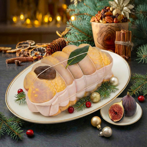 Capon farci rôti aux figues