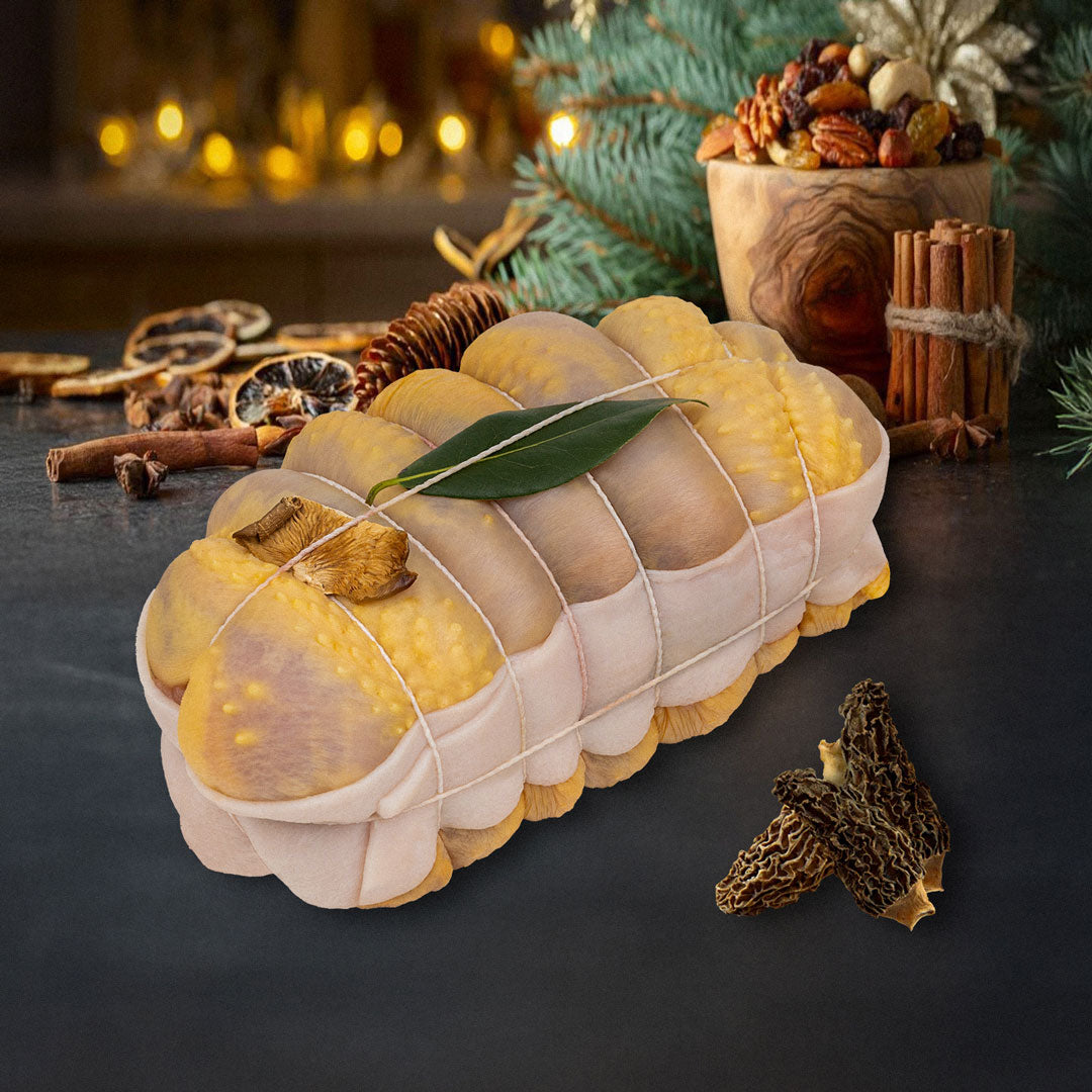 Stuffed Capon Roast with Morels