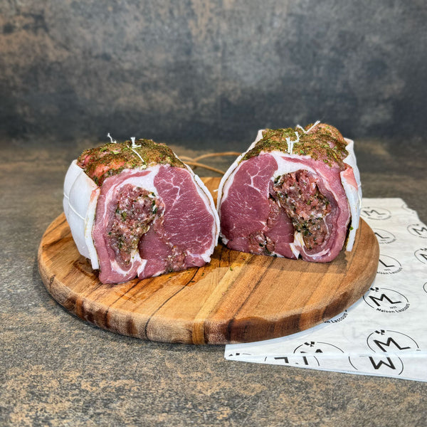 Stuffed Lamb Roast with Wild Garlic
