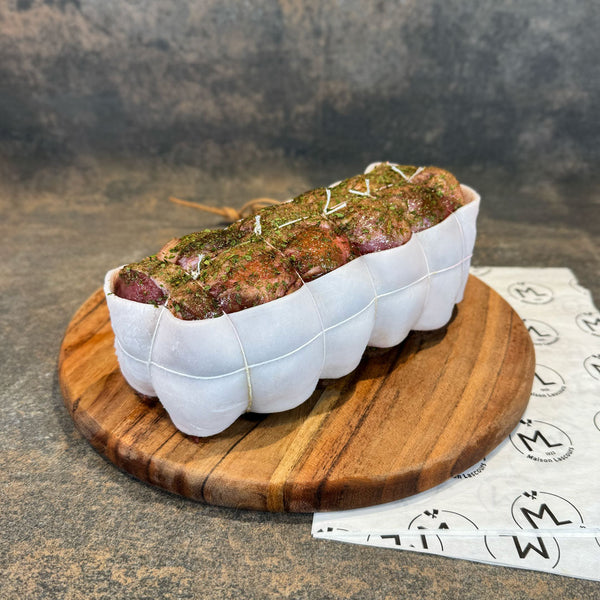 Stuffed Lamb Roast with Wild Garlic