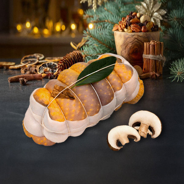 Stuffed Guinea Fowl Roast with Forest Mushrooms