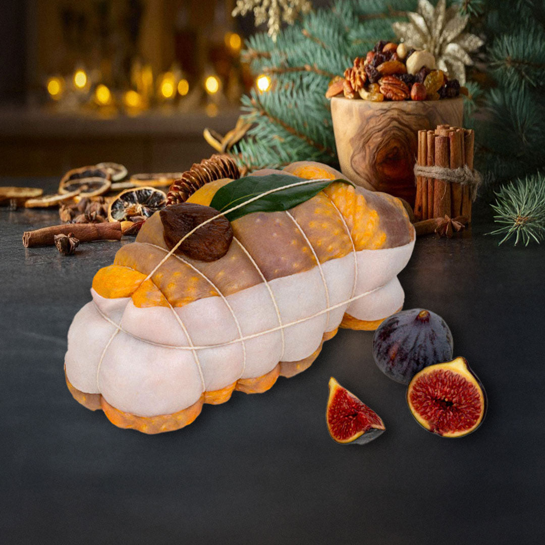 Stuffed Guinea Fowl Roast with Figs