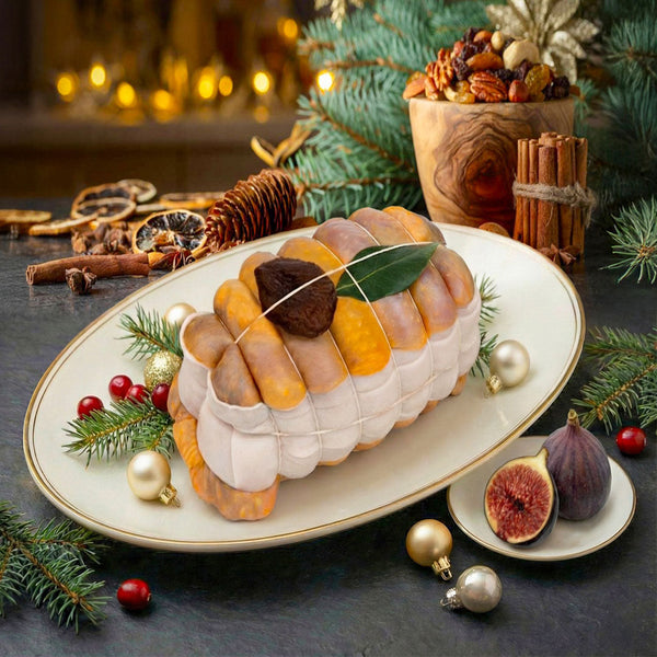 Stuffed Guinea Fowl Roast with Figs