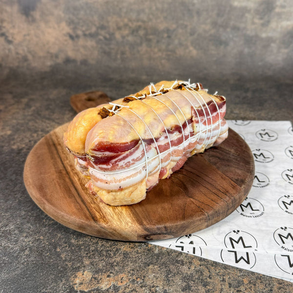 Rôti de poulet désossé aux chanterelles