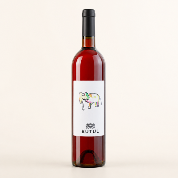 Steklenica vina Roza 2023, suhi rose iz refoška Domačije Butul.