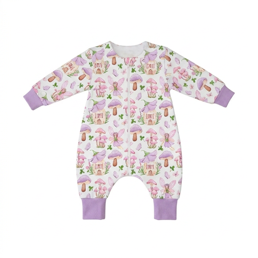Tanja two-layer sleeping bag with legs and sleeves - Pink fairy tale