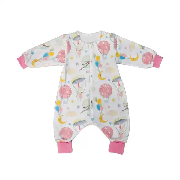 Tanja two-layer sleeping bag with legs and sleeves - Bunny among the clouds