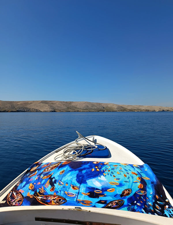 Asciugamano da spiaggia - Piccoli pesci rame