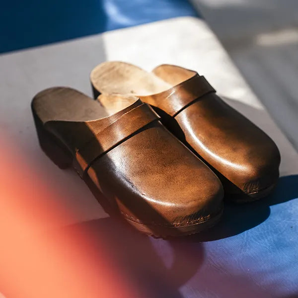 sabot breton naturel cuir