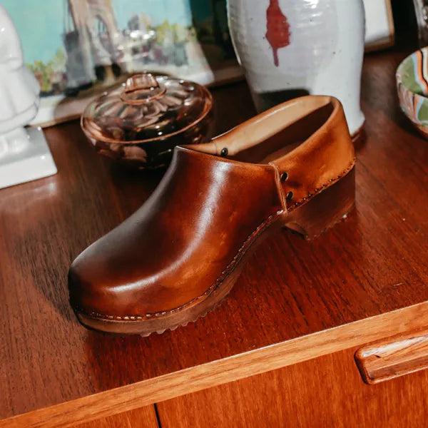 Sabot de Jardin semelle cuir brillant