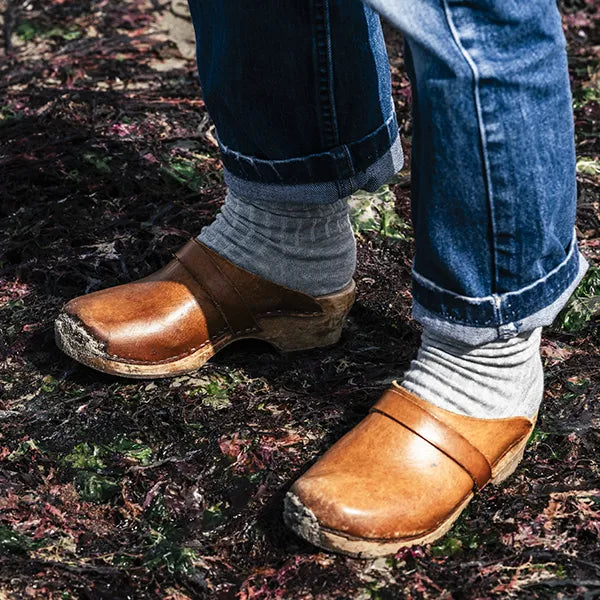 sabot cuir naturel