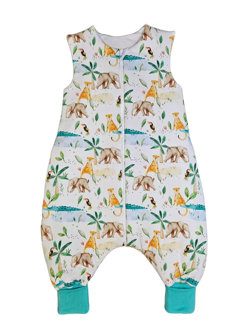 Thick Cotton Sleeping Bag with Legs and Filling - Safari