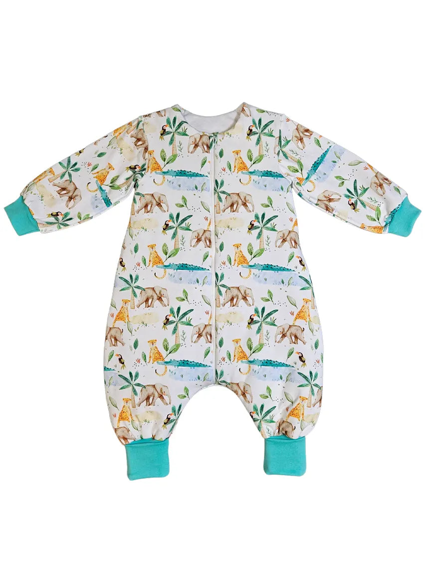 Tanja two-layer sleeping bag with legs and sleeves - Safari