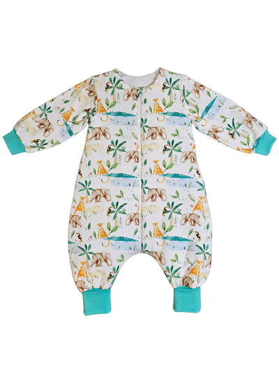 Thick Cotton Sleeping Bag with Legs, Sleeves, and Filling - Safari
