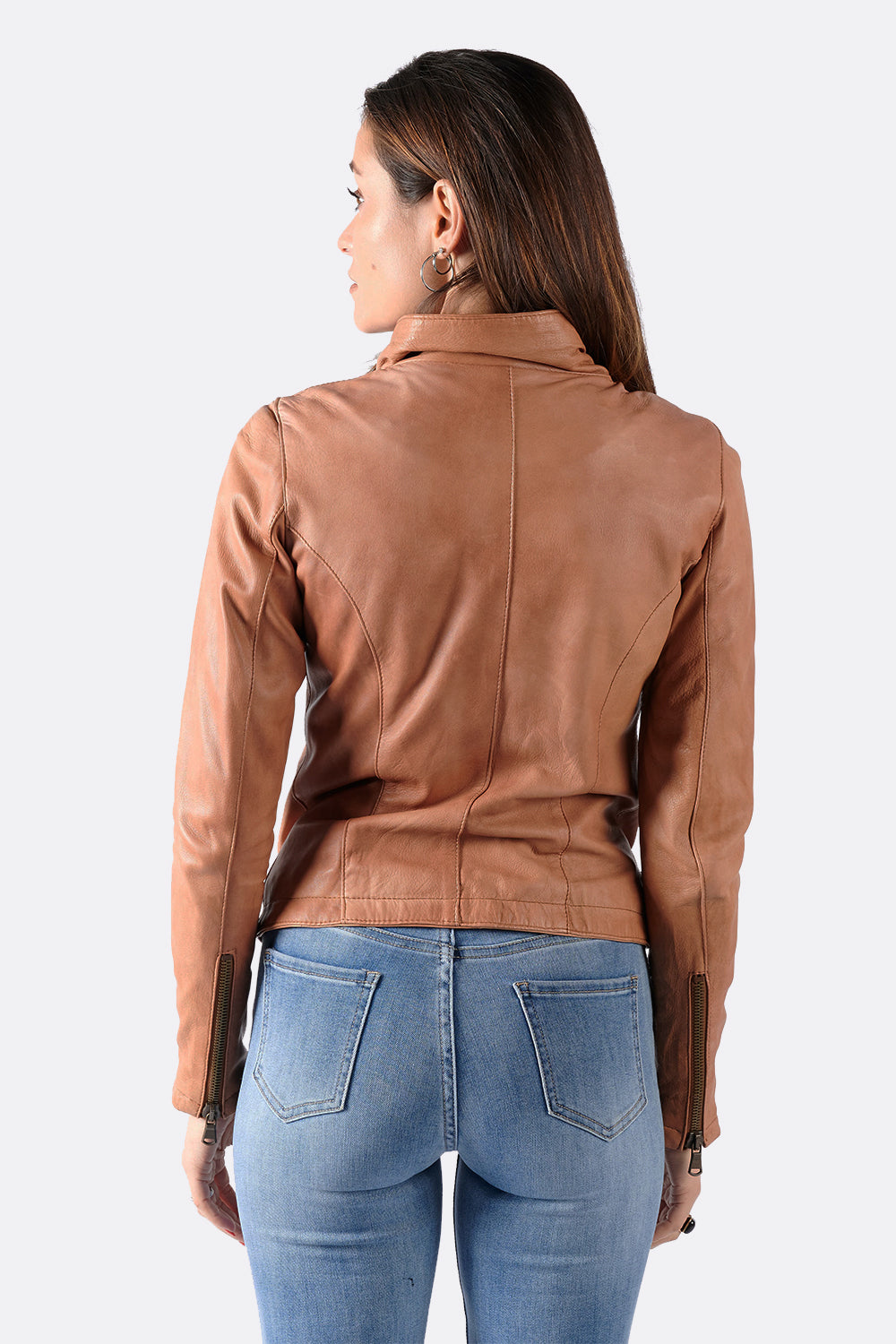 Sally Bis Collo Oro Cuoio giacca uomo 100% vera pelle Made in Italy - Barone Firenze