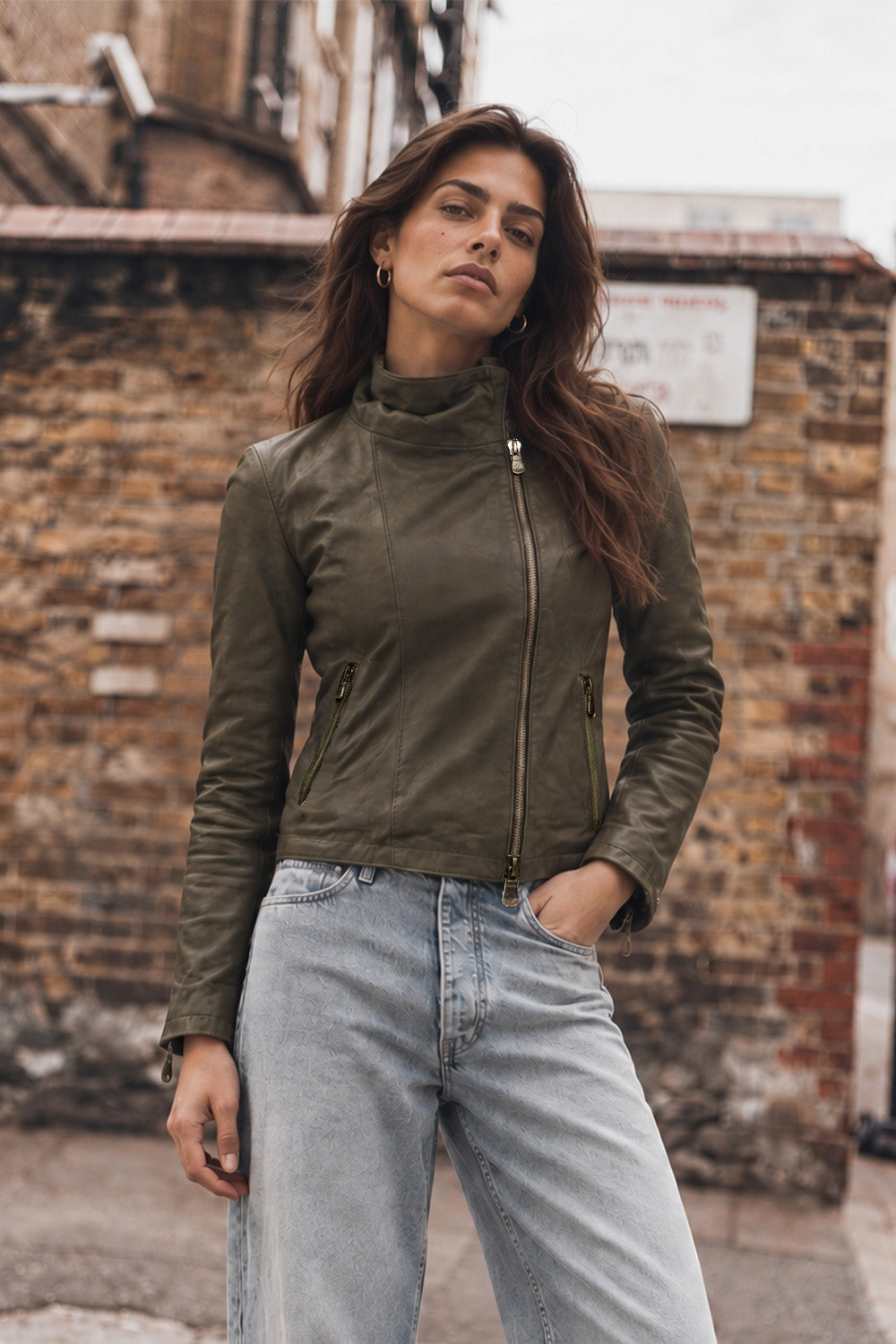 Sally Bis Oleato giacca donna 100% vera pelle Made in Italy - Barone Firenze