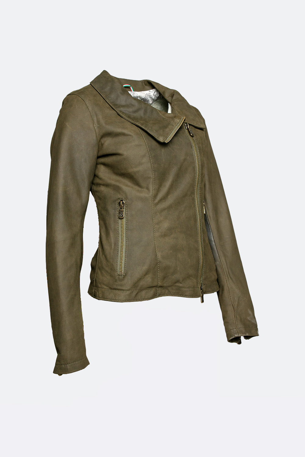 Sally Bis Oleato giacca donna 100% vera pelle Made in Italy - Barone Firenze