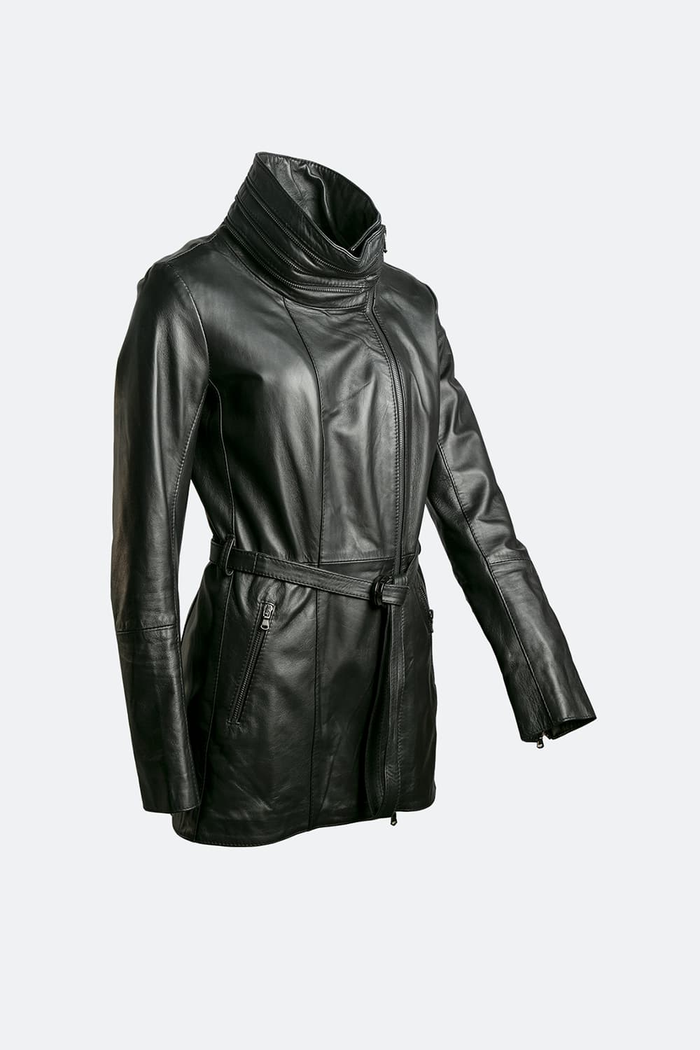 Sally Bis Lungo giacca donna 100% vera pelle Made in Italy - Barone Firenze