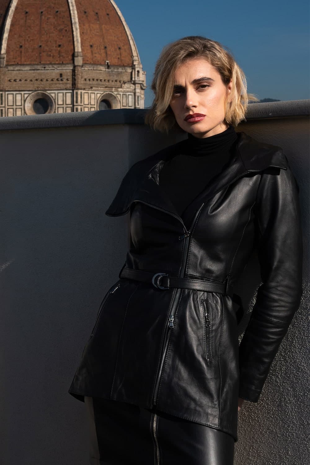 Sally Bis Lungo giacca donna 100% vera pelle Made in Italy - Barone Firenze