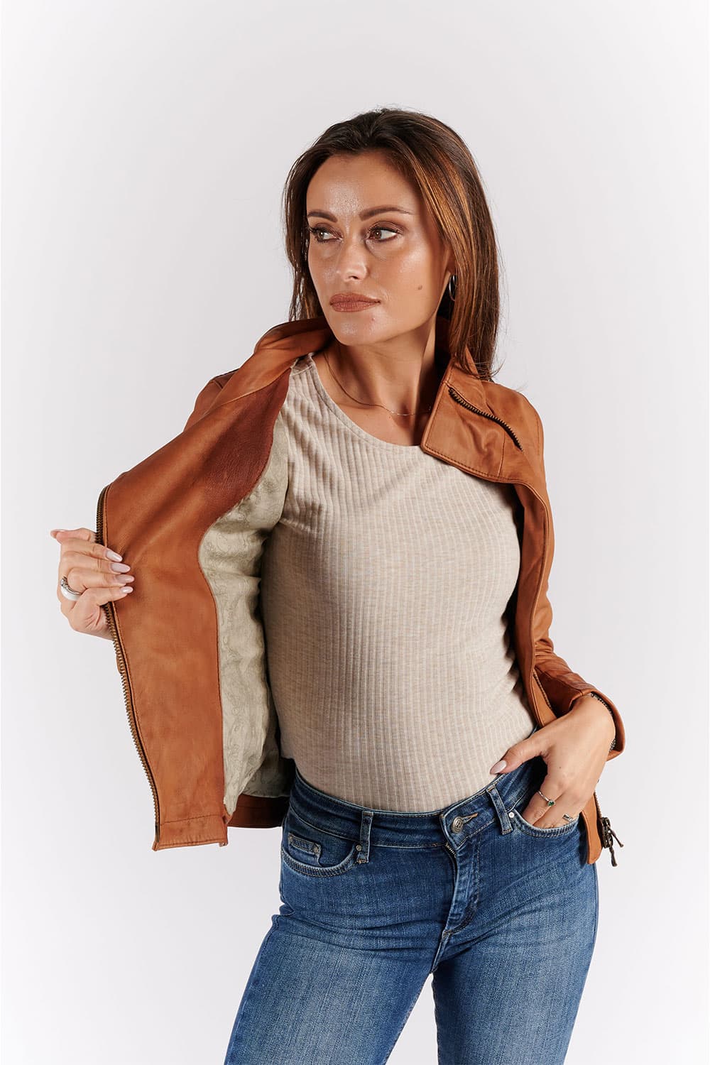 Sally Bis Vintage giacca donna 100% vera pelle Made in Italy - Barone Firenze