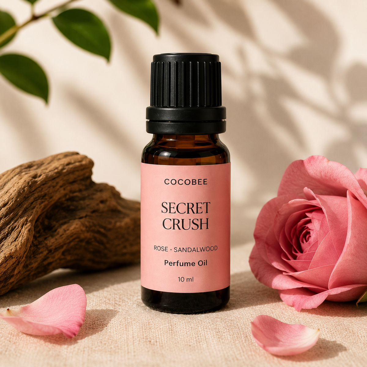 CocoBee Secret Crush perfume oil with rose and sandalwood