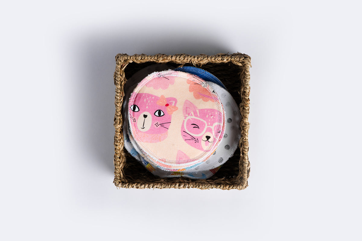 Waterproof Nursing Pads Set - 10 pcs - Colorful