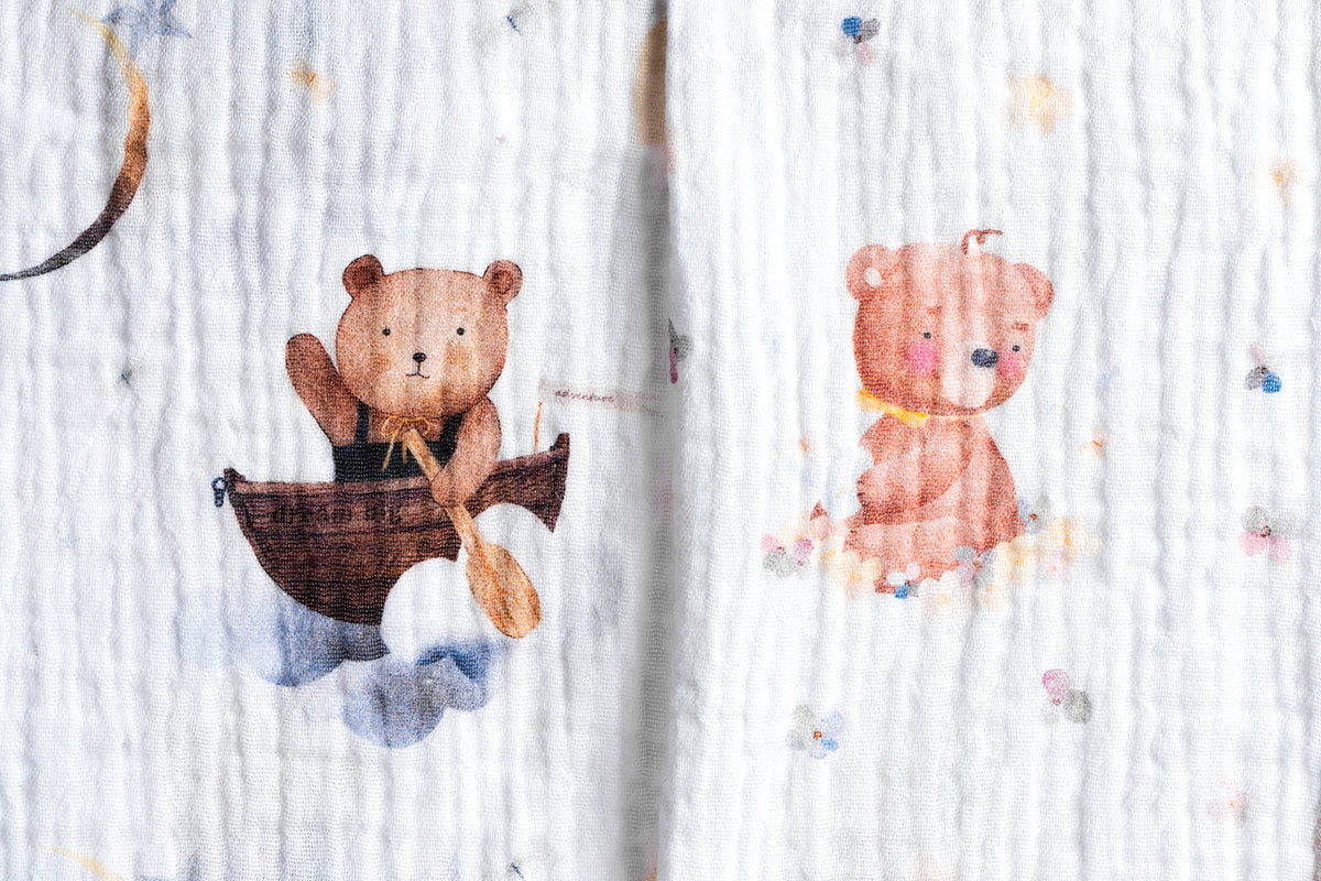 Premium Muslin Tetra Cloths 30x30cm – Set 3/1 - Bears