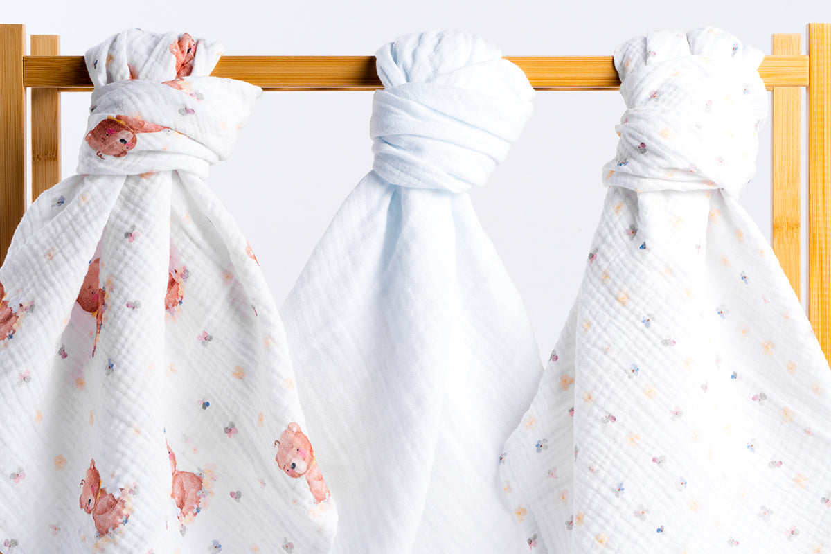 Set dječjih tetra pelena muslin premium 65x65cm - Set 3/1 - Medvjedić