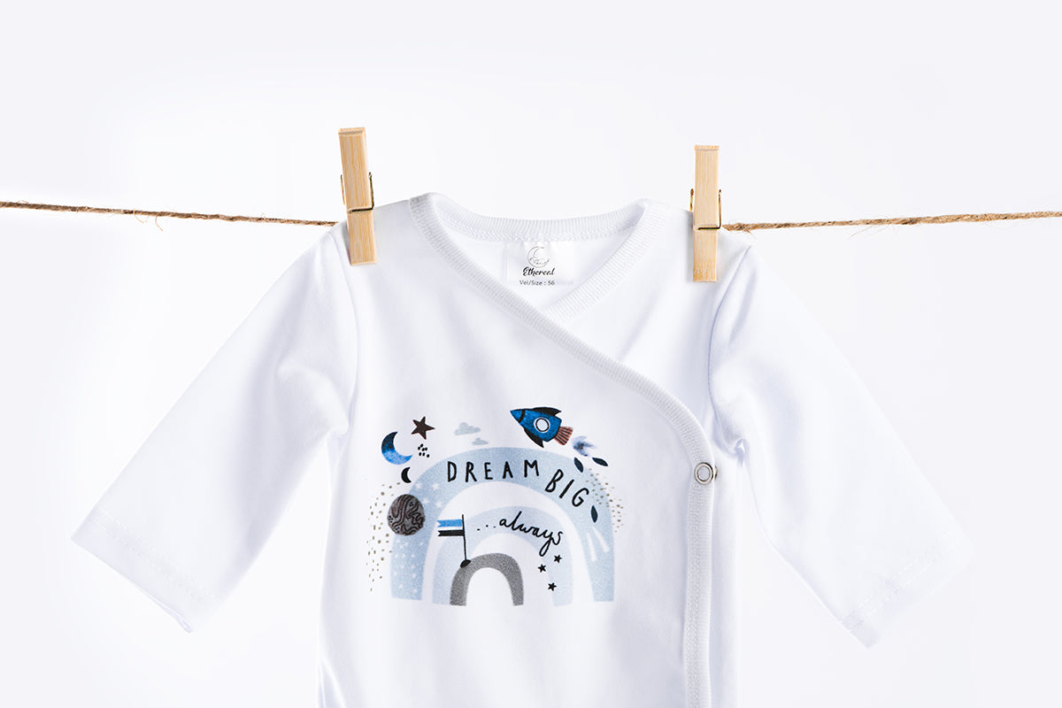 4-piece newborn set - Waffle - Rocket and Rainbow