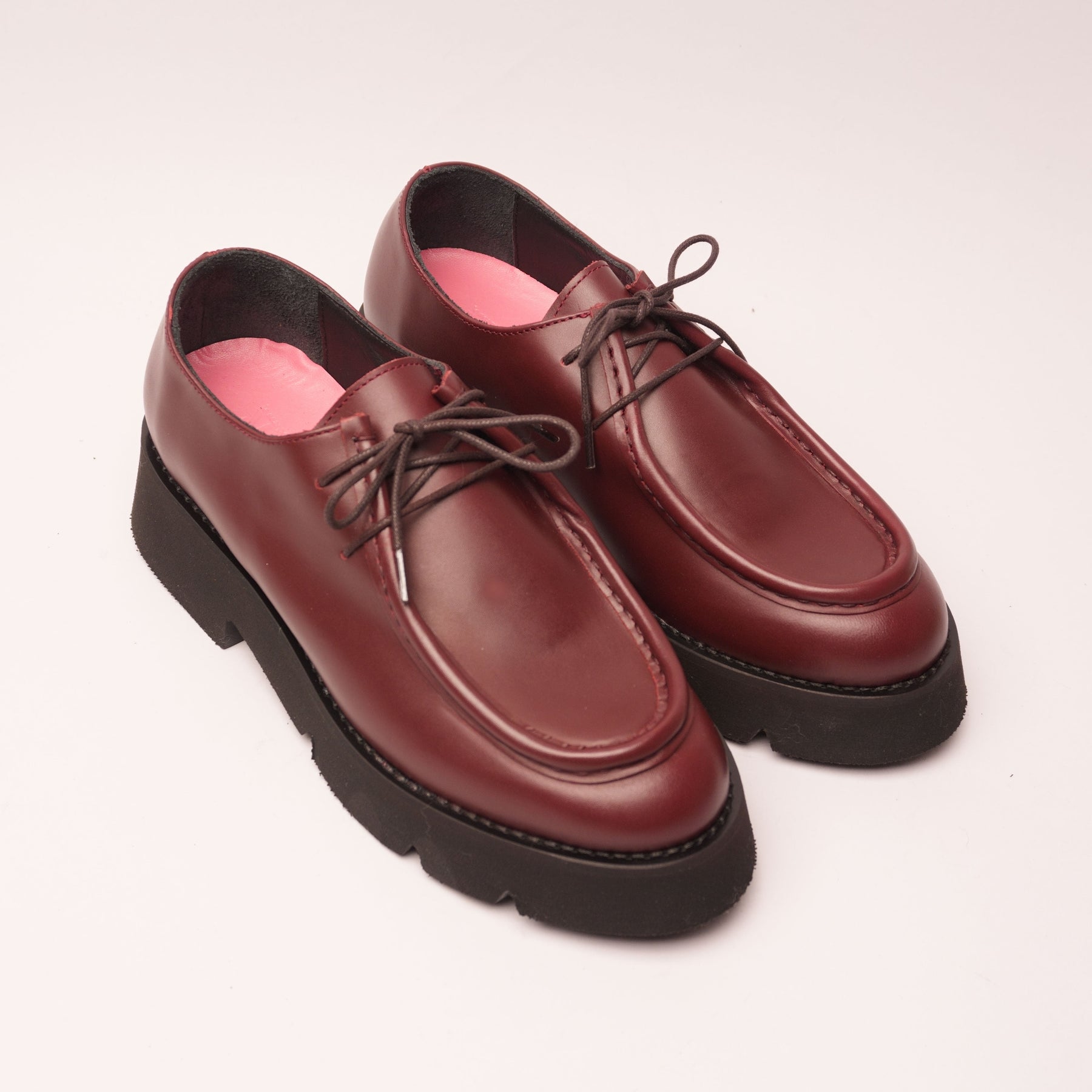 Sofia Bordeaux Lace-Up Loafer