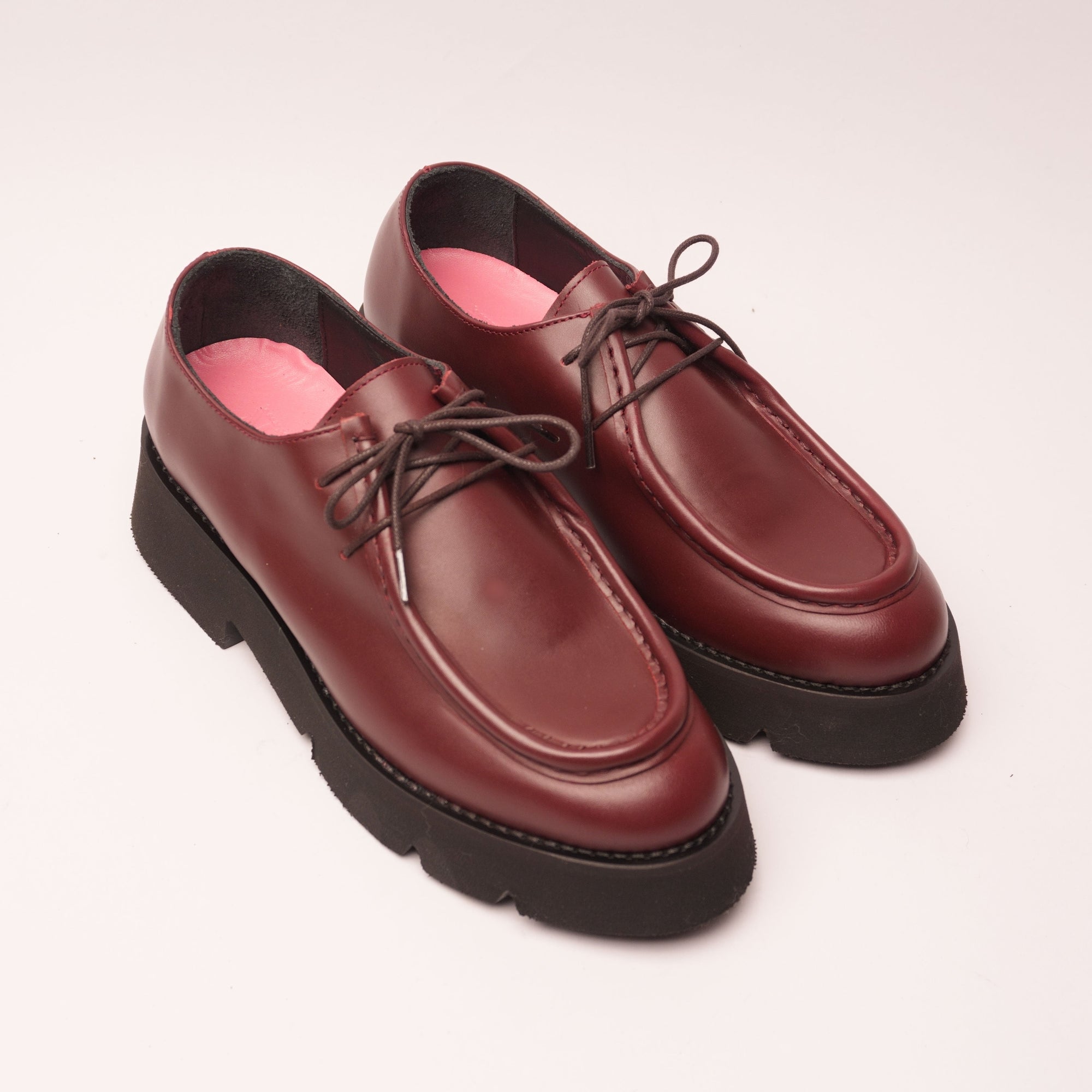 Sofia Bordeaux Lace-Up Loafer