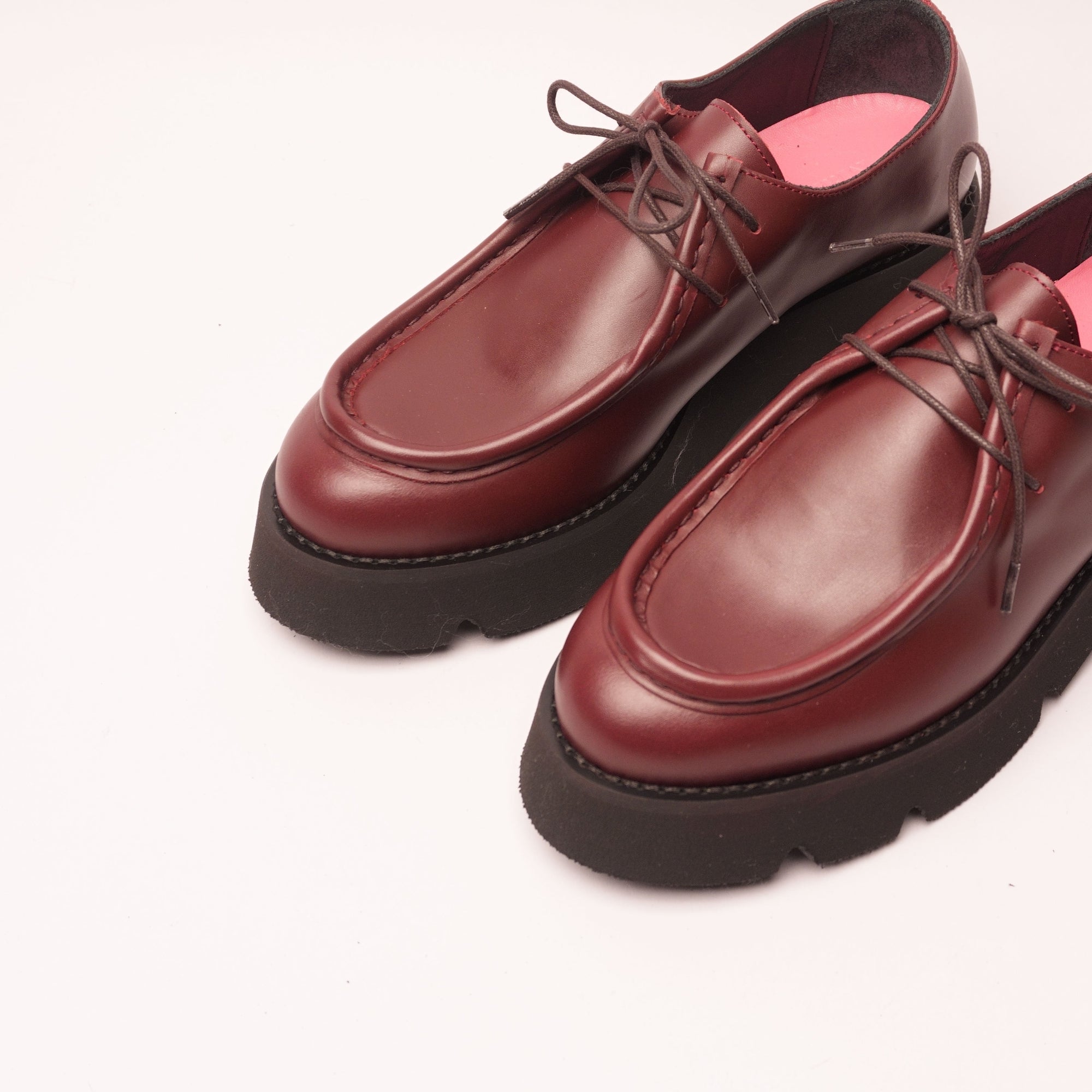 Sofia Bordeaux Lace-Up Loafer