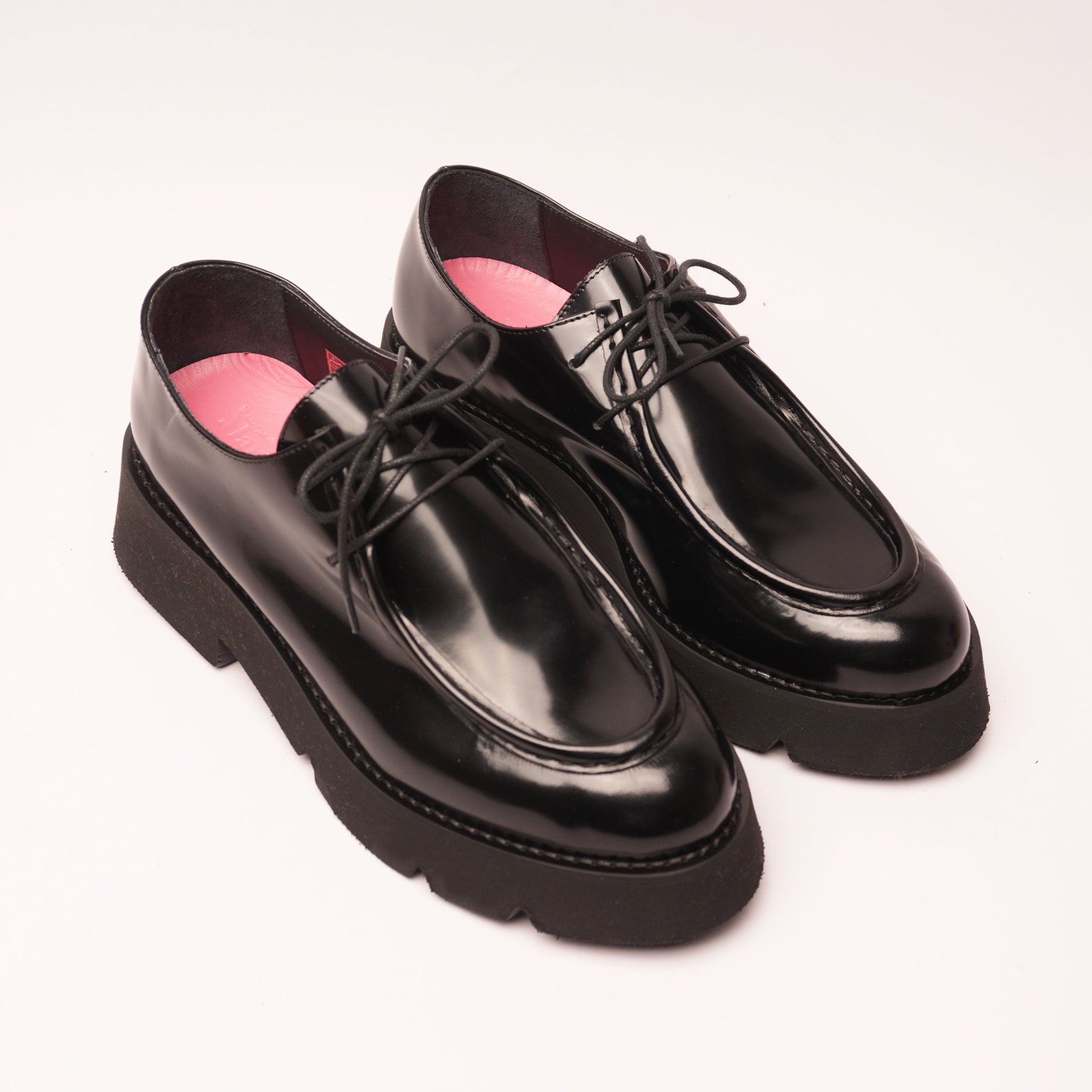 Sofia Black Lace-Up Loafer