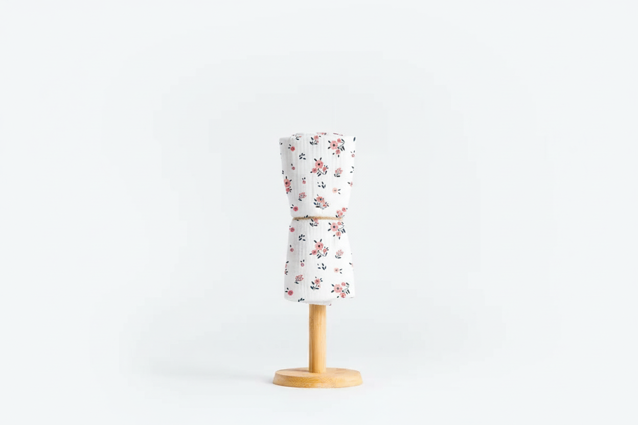Children's Premium Muslin Tetra Diaper 65x65cm - Small Flowers